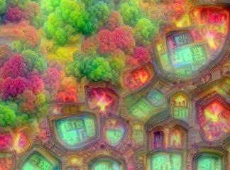 Video made by neural network visualization techniques